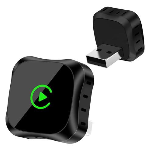 GEEKERA Wireless CarPlay Adapter for Apple: 2026 Model Wireless CarPlay for Car, Convert Cable to Wireless, Compatible with iPhone iOS 12+, USB A/C and Vehicles 2016+, Black
