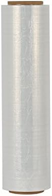 MuzGlobal Cast Stretch Wrap Film-1000 Length x 18" Width Clear 80 gauge. (Pack of 4)