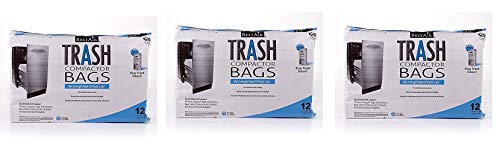 RPS PRODUCTS Trash FES Compactor Bags(16'' D. x 9'' W. x 17'' H,Pack of 12) Pack of 3