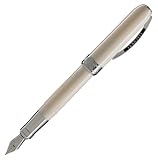 Visconti Rembrandt Ivory Steel Fine Nib Fountain Pen in Sumptious Leather Gift Box