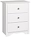 Prepac Sonoma Traditional Tall Nightstand Side Table with 3 Drawers, Functional Tall 3-Drawer Bedside Table 16