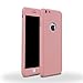Auroralove iPhone 6/6s Full Body Hard Case-Aurora Pink Front and Back Cover with Tempered Glass Screen Protector for iPhone 6/6s 4.7 Inch