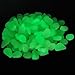 Eforcase 100 Pcs Luminous Cobblestones Pebbles Stones Glow in the Dark for Aquarium Fish Tank Gravel Decorations,Fantastic Garden or Yard (Green)