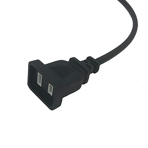 1FT Short Extension Power Cord 2 Prong, BolAAzuL 12" Short Exterior 2