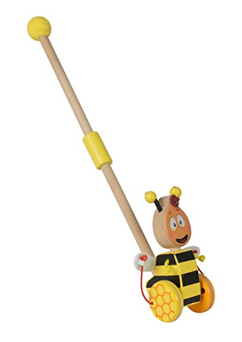 Eichhorn 109345406WIL - Biene Maja Schiebetier Willi, mit Bewegliche Flügeln, 7,5x16cm, Grifflänge: 45cm, Birkenholz – Bild 4