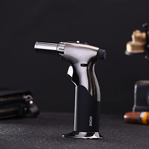 DUAL Flame Style Butane Torch Triple Adjustable Flame Size Torch
