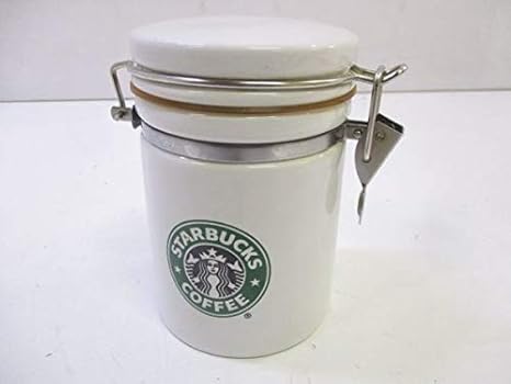 Amazon スターバックス キャニスター 旧ロゴ スタバ コーヒー豆保存容器 密閉容器 陶器 Starbucks A 6412 保存容器 キャニスター オンライン通販