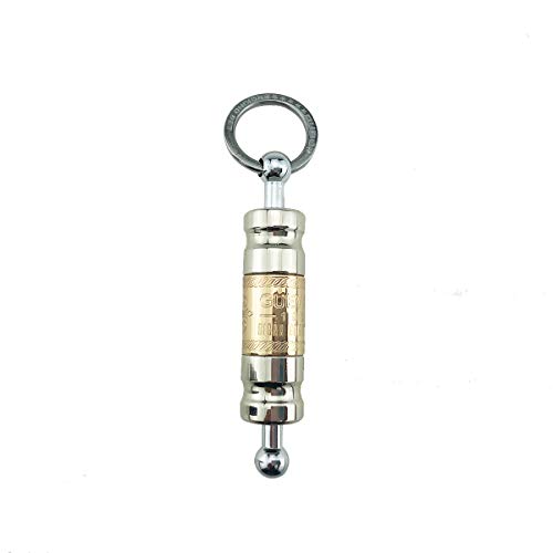 Cigar Punch Gold & Silver Clipper Totem Carving 2 Size Blades Retractable and Screw Out Gift Box Included Smoking Accessories Perfect for Outdoor Use (Sliver)