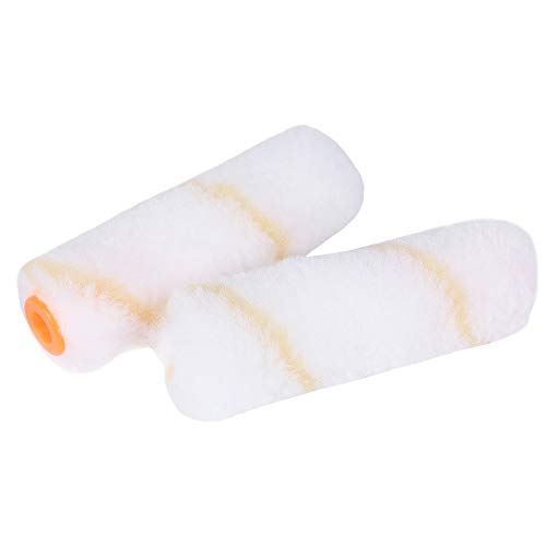Lucky Monet Packet of 30 Pcs 4" Paint Roller Covers Mini Paint Roller Brush Covers Edger Trim Roller Refill Gold Stripe Soft Woven 1/2" Nap