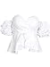 Glamaker Women's Sexy Off Shoulder Blouse Crop Tops Shirt with Ruffle Sleeves M 4/6 White