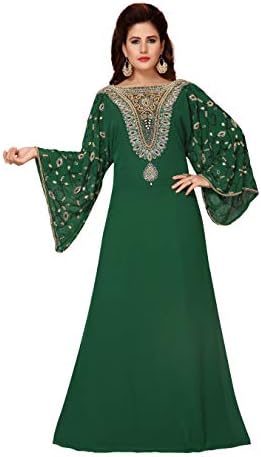 ANIIQ Women Dubai Kaftan Farasha Caftan Long Maxi Dress Long Sleeves Georgette Ethnic, Bridal, Evening, Party, Wedding Dress with Free Scarf, Color- Bottle Green price in Saudi Arabia | Amazon Saudi Arabia | ANIIQ Women Dubai Kaftan Farasha Caftan Long Maxi Dress Long Sleeves Georgette Ethnic, Bridal, Evening, Party, Wedding Dress with Free Scarf, Color- Bottle Green price in Saudi Arabia | Amazon Saudi Arabia |