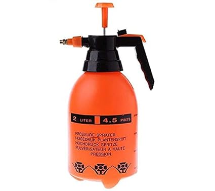 Firstwiz Garden Pump Pressure Sprayer | Spray Bottle for Herbicides, Pesticides, Fertilizers, Plants Flowers 2 Liter Capacity - Spray Bottle Plant Water | 30 X 13 X 13 cm | Orange