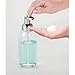 mDesign Refillable Glass Foaming Hand Soap Dispenser - Foam Soap Pump Bottle Container for Bathroom Counter Top - Decorative Foam Soap Dispenser - Malloy Collection - Clear/Brushed Chrome