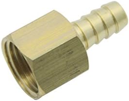 LTWFITTING Brass BSP Fitting Coupler/Adapter 1/4-Inch Female BSPP x 12mm Hose Barb(Pack of 25), 1/4" Female BSPP x 1/2"(12mm) Hose