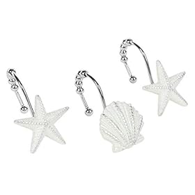 D DS CURTAIN Madamoiselle Decorative Shower Curtain Hooks,Roller Ring Balls Designed Hooks for Bathroom Curtains,Set of… 31ysdDVaZ8L