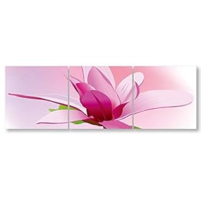 Wall26-3 Panel Canvas Wall Art- Beautiful Flowers -Giclee Painting Wall Bedroom Living Room Home Decoration - 12"x12"x3 Panels