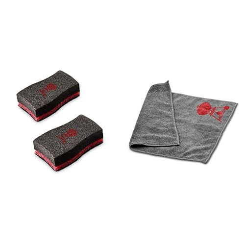 Weber Cleaning Sponges 2-Piece & Microfiber Cloth