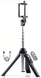 Bluetooth Selfie Stick Tripod - Compatible with All Smartphones - Wireless Remote Extendable Stand for iPhone X 6 7 8 / 6Plus, 7Plus 8Plus, Samsung Galaxy S6 S7 S8 S9 / Plus, Note 9, Huawei P20 Pro