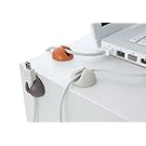 6 x Multipurpose silicon cable holder / organiser for mobile phones, laptops, computers etc