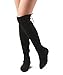 ROF Women Fashion Comfy Vegan Suede Side Zipper Over the Knee Boots
