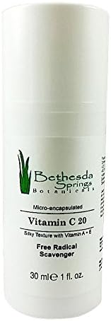 Topical Vitamin C Serum 20 Dark Spot Corrector Wrinkle Serum For Face by Bethesda Springs Botanicals