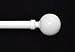 Urbanest Classico Steel Ball Window Drapery Curtain Rod Set (Glossy White, 28