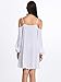 Choies Women's Cut Out Cold Shoulder Lace Trumpet Sleeve Spaghetti Strap Dress Top