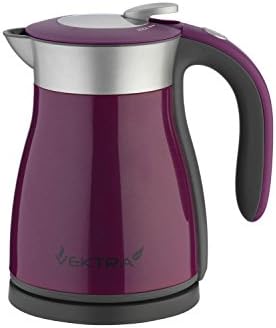 Vektra Electric Vacuum Kettle, 1.2 Litre, 1350 Watt, Purple
