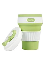 HomWis taza de café, portátil, plegable de silicon