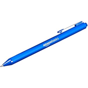AmazonBasics Retractable Ballpoint Pen - Blue - 12-Pack