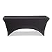 Iceberg iGear Stretch Fabric Table Cover, Fits 6' Table, Polyester/Spandex, Black, 30