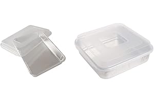 Nordic Ware Natural Aluminum Commercial Cake Pan with Lid, Rectangle Pan with Lid Silver, 9 x 13 & Natural Aluminum Commercia