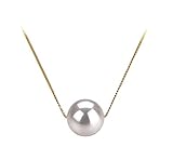 PearlsOnly - Kristine White 8-9mm Japanese Akoya 14K Yellow Gold Cultured Pearl Pendant