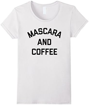 Womens Mascara And Coffee Tee Shirt Medium White