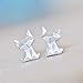 Origami Cat Earrings in Sterling Silver 925 - Jamber Jewels