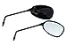 Hoosier Garage BLACK Long Stem Motorcycle Mirrors - Compatible with/replacement for Honda Kawsaki Suzuki Victory