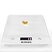 Kinzi Digital Touch Kitchen Scale (12 lbs Edition), Tempered Glass in Clean White