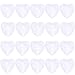 IGOGO 20 PCS Heart Glass Cabochons 1 inch 25mm - Clear Dome Magnifying Cabs
