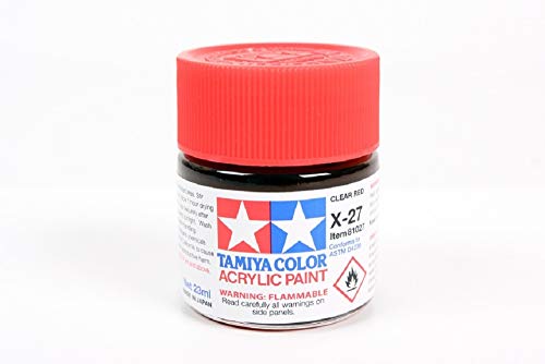 TAMX27 81527 Acrylic Mini X27 Clear Red 1/3 oz