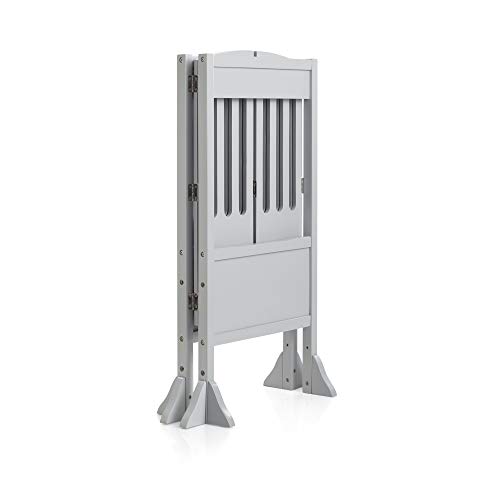 Guidecraft-Contemporary-Kitchen-Helper-Stool-Gray-WKeeper-and-Non-Slip-Mat-Folding-Adjustable-Height-Counter-Wooden-Step-Stool-for-Toddlers-Children-Safety-Tower-Kids-Learning-Furniture