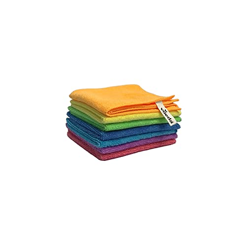 Paños de Microfibra Colors, Multipack de 30 x 30 cm, Multicolor para distinguir los ámbitos de aplicación, Paquete de 7 Unidades