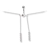 1pc SGSS Gem Curv BB w/ Belly Chain & 2 Charms Attached 14G (1.6mm) 7/16" (1