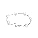 JewelryPalace White Freshwater Cultured Pearl(6-8mm) Bracelet 925 Sterling Silver 7.7