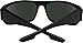 SPY Optic Piper, Rectangular Wrap Sunglasses, Color and Contrast Enhancing Lenses, Matte Black - Grey Polarize Lenses