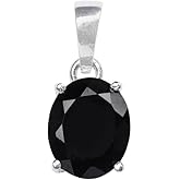 Gemstone 925 Sterling Silver Pendant Necklace For Women Girls Gemstone Jewelry