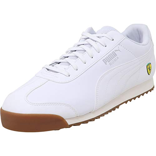 PUMA Men's Ferrari Roma Sneaker, White, 9 M US