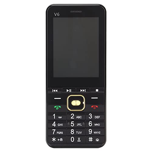 PUSOKEI V6 2G GSM Unlocked Cell Phone,2000mAh battery Long Standby Seniors Cell Phone,2.8in HD Screen Four Cards Four Standbys Cellphone for Elderly and Kids(black)