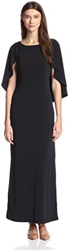 Melissa Masse Women's Cape Dress, Black, L