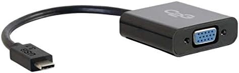 C2G USB C to VGA Adapter for Mac Lenovo and more, Full HD USB 3.1 USB-C to VGA HD15 Black Adapter - Image 3