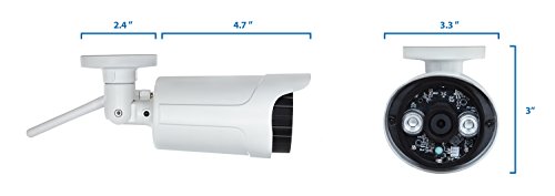 Turcom Wireless WiFi Security IP Bullet Camera, Outdoor Indoor Waterproof IP66, Tilt Swivel IP NetCam with Motion Detection and Night Vision (TS-623) - Thumbnail 5